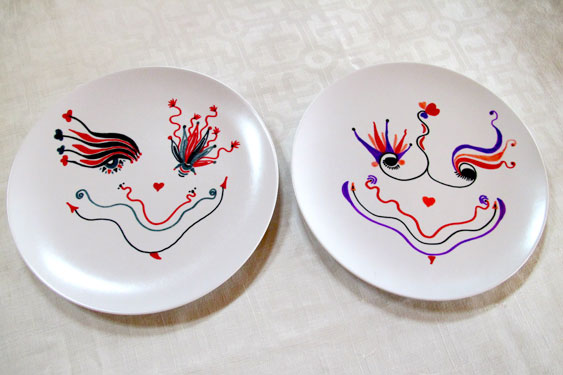 Happy Plates in Reds